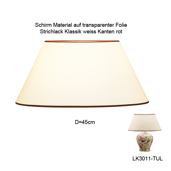 Lampenschirm konisch D=45cm E27 Strichlack Farbe nach Wahl
