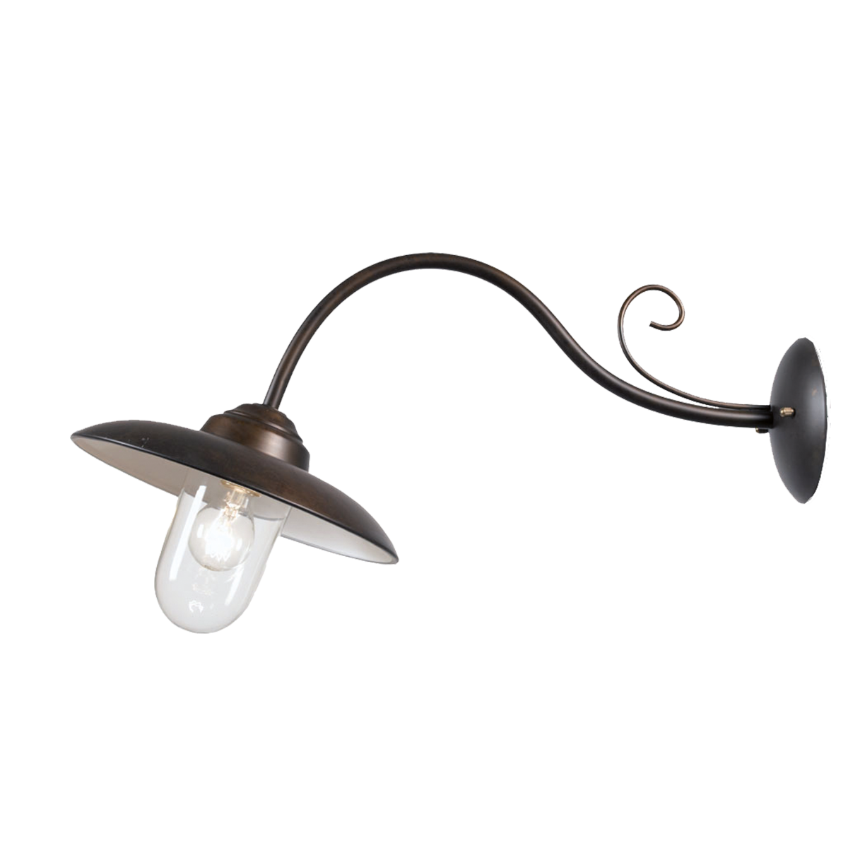 Menzel Tradition Außenleuchte Wandleuchte Magda für das Landhaus in Messing T=67cm, Fassung E27 - IP44, mit Schutzglas in klar oder satiniert Menzel Tradition Außenleuchte Wandleuchte Magda für das Landhaus in Messing T=67cm, Fassung E27 - IP44, mit Schutzglas in klar oder satiniert