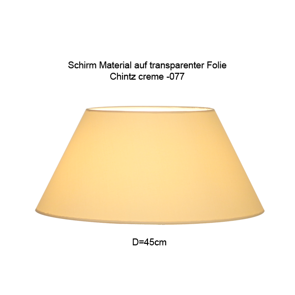 Lampenschirm konisch D=45cm E27 Chintz oder Leinen Farbe nach Wahl