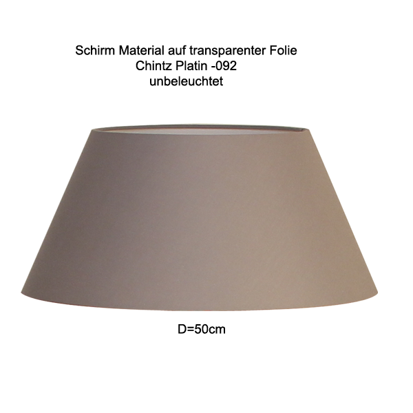 Lampenschirm Loch 12mm oben konisch D=50cm, Chintz oder Leinen Farbe nach Wahl