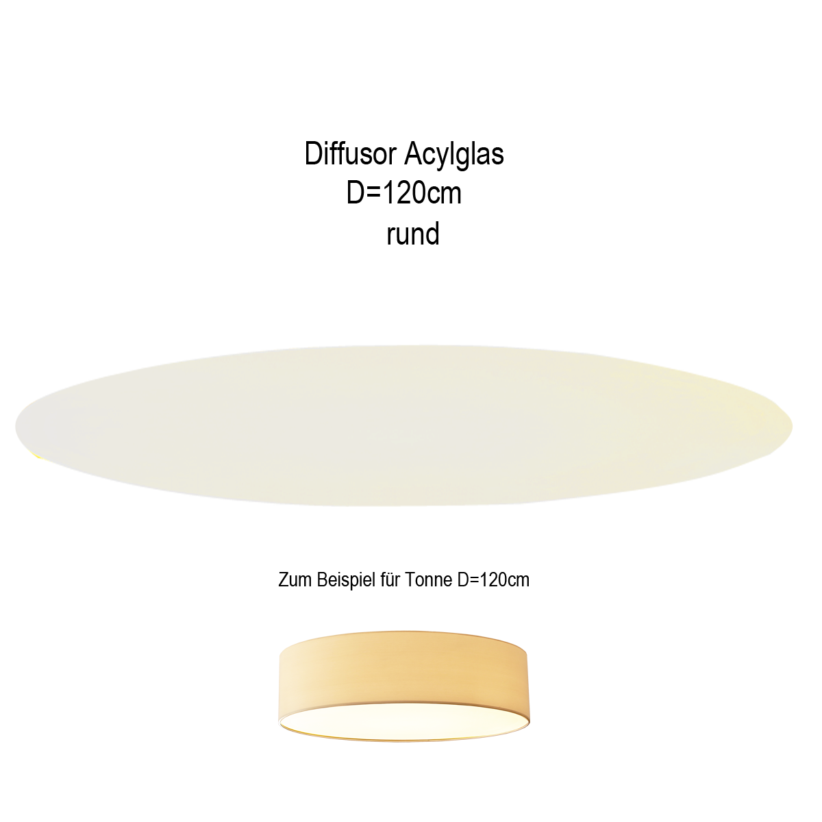 Lampenschirm Diffusor Acryl matt D=120cm