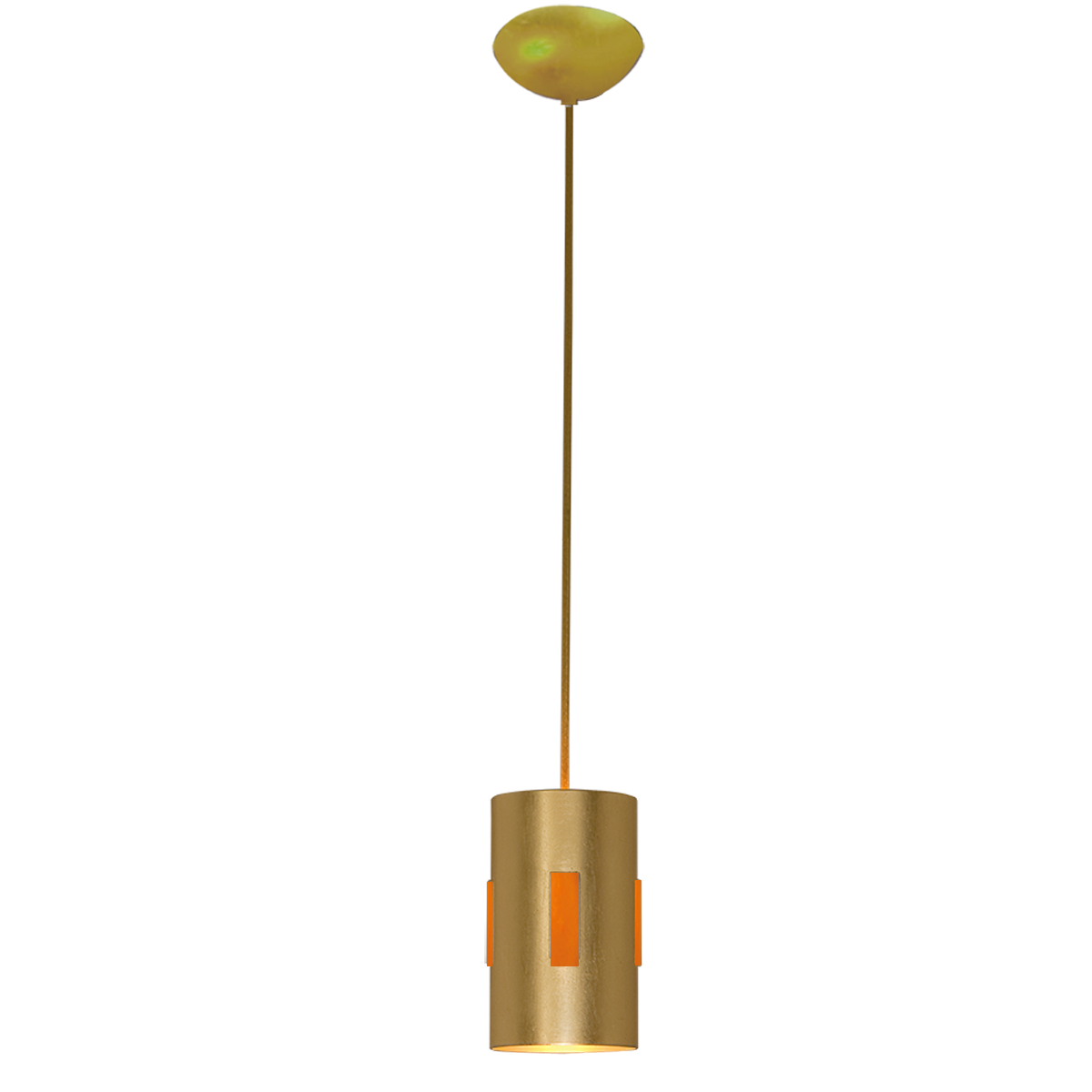Solo exclusiv Pendel Tonne D=12cm, E27  Blattgold mit Applikation Blattkupfer oder nach Wahl mit Textilkabel Menzel Landhaus
