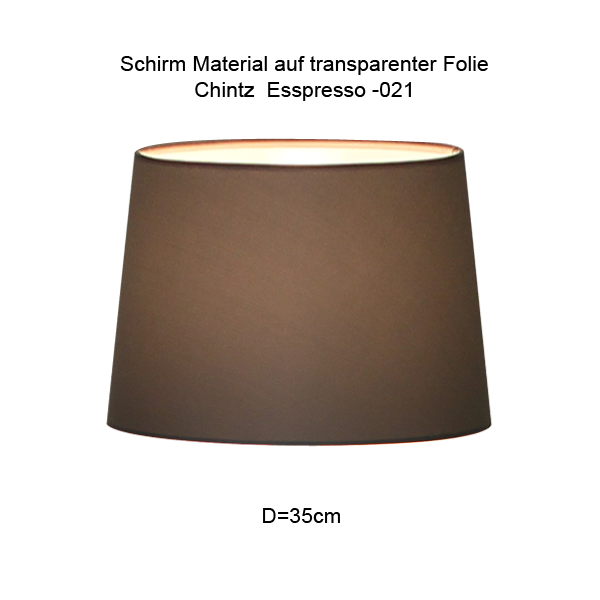 Lampenschirm konisch D=35/30cm, E27 unten 6 cm erhöht, Chintz oder Leinen Farbe nach Wahl