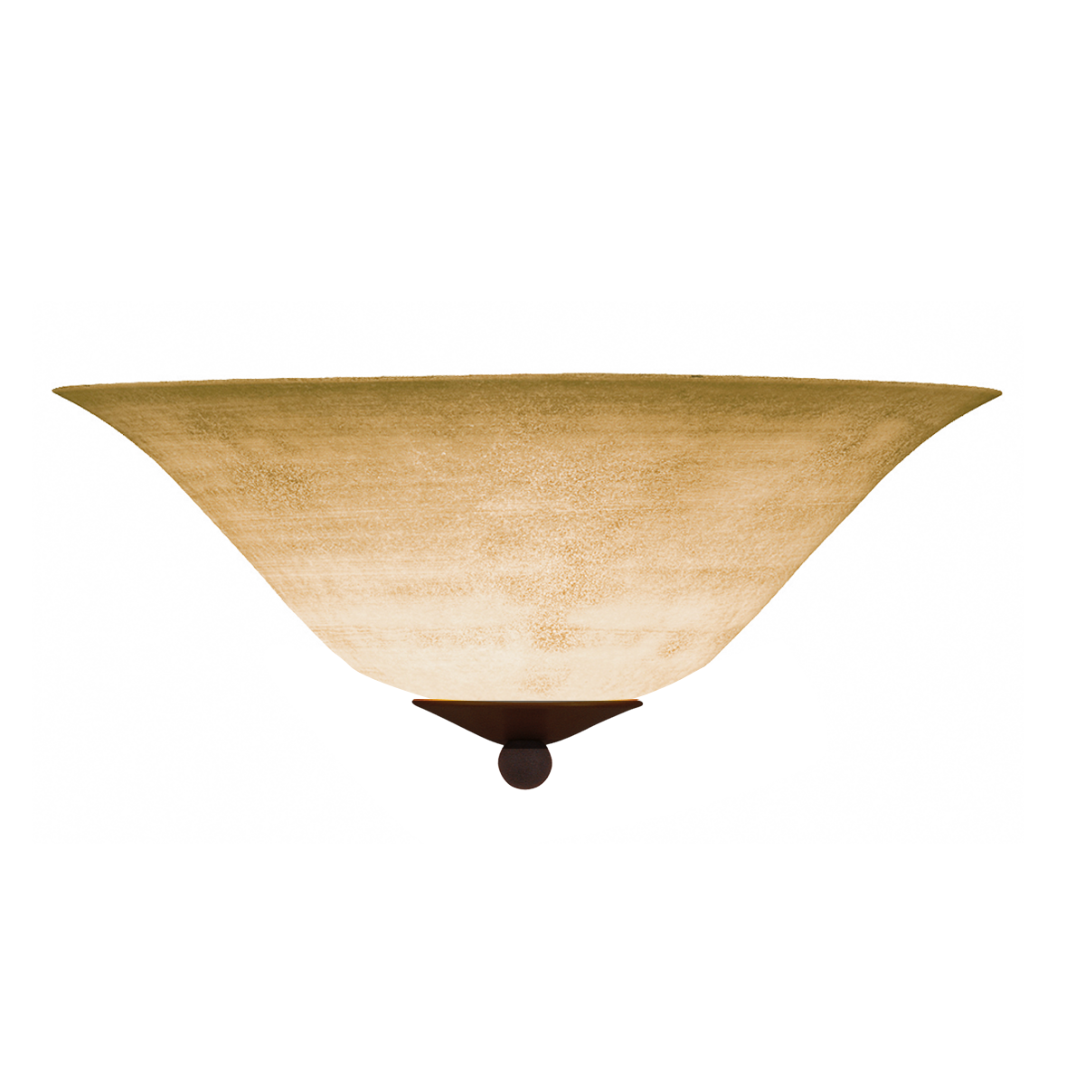 Menzel Stella Wandleuchte 2 x G9-60W, B=35cm, Eisen braun-schwarz, Glas Scavo uni